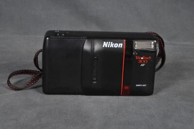 Nikon Tele Touch 300 AF 35mm Dual Lens Point & Shoot Camera & Original Strap - Image 1 of 4