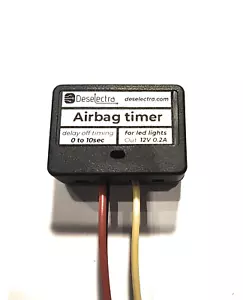 LED Car SRS airbag light timer switch time relay 1-10 sec kit delay off 12V 0.15 - Picture 1 of 10