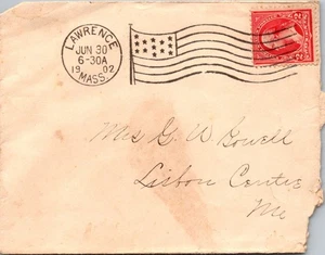 GOLDPATH: US cover 1902 Lawrence, MA machine cancel CV881_P29 - Picture 1 of 2