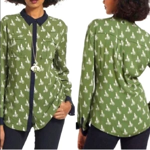 ANTHROPOLOGIE MAEVE Bagatelle Fahrradbluse mit Knopfleiste Größe 2 - Bild 1 von 7