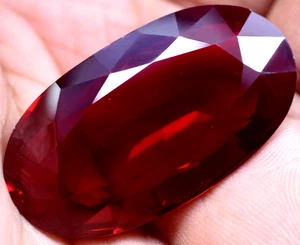 Natural 93.95 Ct Blood Red Ruby Mozambique GGL Certified Loose Gemstone - Picture 1 of 15
