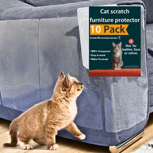 Anti Cat Scratch Furniture Protector, 10-Pack Couch Protector from Cat Claws ... - Picture 1 of 9