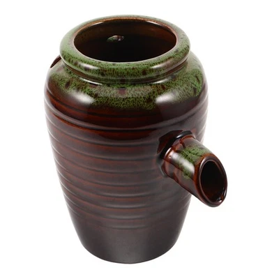  Keramikkrug-Wasserbrunnen, dekorativer Wasserfall-Brunnen, Glas für Garten- und - Bild 1 von 4