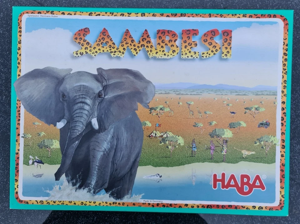 Sambesi - HABA 1994 - für  2-6 Spieler ab 7 Jahren -Retten Tiere vor Tierfängern - Bild 1 von 3