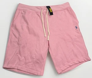 NUEVO CON ETIQUETAS POLO RALPH LAUREN Para hombres Rosa Mezcla de Algodón Polar Pantalones Cortos para Sudar - Imagen 1 de 7
