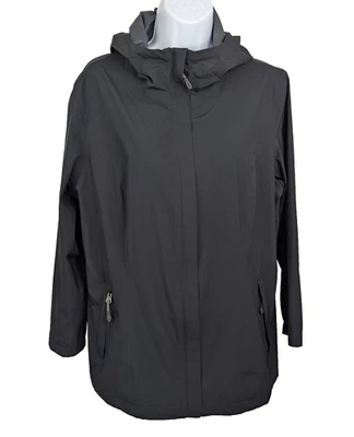 Chaqueta 32 Degrees Cool para mujer grande negra con capucha suave bolsillos ligeros Foto 1 de 4