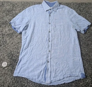 Report Collection Resort Shirt Mens S Blue Short Sleeve Button Up  - Picture 1 of 5