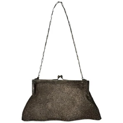 Cartera antigua alemana de plata vintage de malla Art Deco de Whiting & Davis Foto 1 de 4
