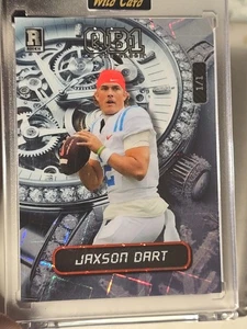 Jaxson Dart 2024 Wild Card QB1 rare helmet less 1/1 On The Clock Iced Out Laser - Picture 1 of 3