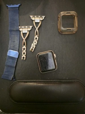 Apple Watch Series 2 38mm Stainless Steel Case With Blue Link Band And ExtraBand - Image 1 of 4