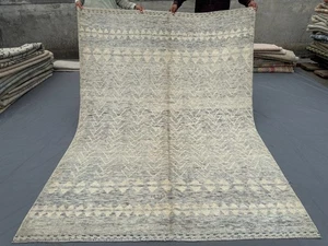 5'8" x 7'6" Moroccan Style Afghan Rug Hand-Knotted Wool Soft Pile Area Carpet - Picture 1 of 11