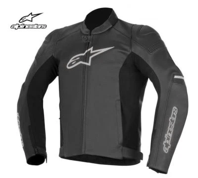 Alpinestars SP1 Black Leather Motorcycle Jacket  -  SAVE MEGA SALE !!! - Image 1 of 2