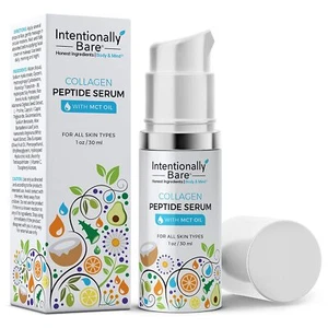 Suero facial de péptido de colágeno intencionalmente desnudo con aceite MCT y ácido hialurónico - Imagen 1 de 8