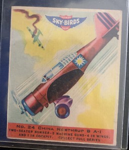 1941 GOUDEY SKY-BIRDS * #24** China Northrup 8 A-1 / SEE PHOTOS.