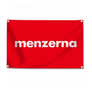 Menzerna Garaje Pared Coche Moto Carreras Show Auto Reparación Taller Bandera - Imagen 1 de 16