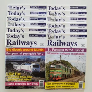 Today's Railways Europe Magazine 2007 Complete Bundle Lot of 12 Editions  - Foto 1 di 24