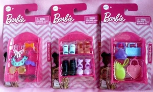 ACCESORIOS MATTEL BARBIE - ZAPATOS BOLSOS DIADEMAS CON ESTANTES - LOTE SIN PAQUETE - Imagen 1 de 1