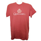Queen Mary 2 Cunard Cruise Line RMS Red T-Shirt Size L Large