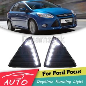 CAR DRL FOR FORD FOCUS 2012 2013 2014 LED DAYTIME RUNNING LIGHT FOG DRIVING LAMP