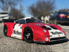 7503-Carrozzeria Body Porsche GT2 1/8 Scala 360mm RC car + alettone/SPOILER