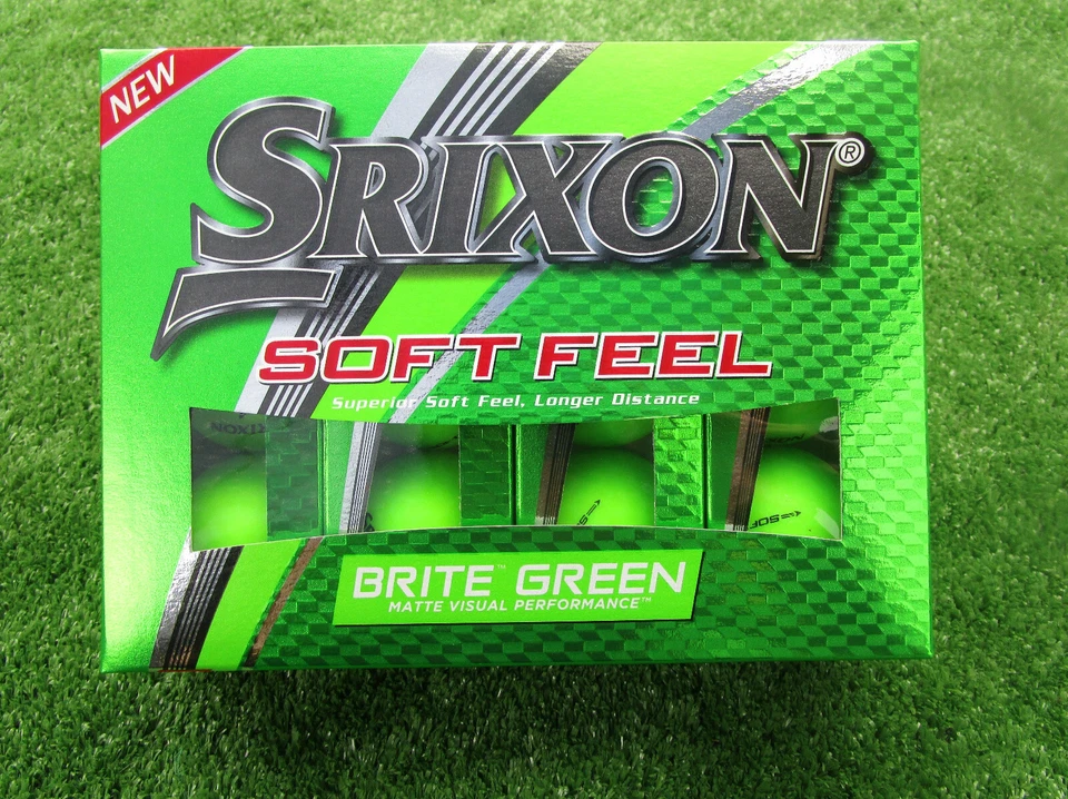 24 neue grüne Srixon Soft Feel Golfbälle Grün Matt 2019