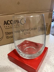 15 oz Stemless Wine Glasses - 12 Count (1 Case) - Picture 1 of 4