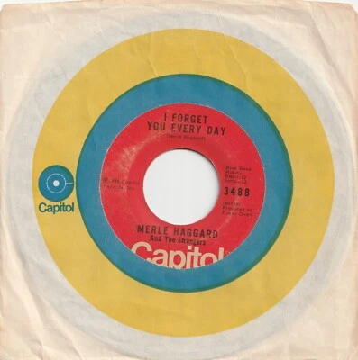 MERLE HAGGARD - I FORGET YOU EVERY DAY / THINK OF ME - VERY RARE 45 - CANADA! - Image 1 of 4