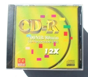 12 SEALED Vtg Great Quality CD-R 700MB / 80MIN CD Recordable Disc - Picture 1 of 3