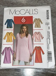 McCalls Pattern 5009 Womens Tunic Dress Side Slits Sz 18W-24W Uncut - Picture 1 of 2