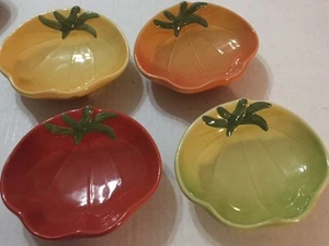 4er SET WILLIAMS-SONOMA DIP-/RELISHSCHALEN IN TOMATENFORM PERFEKT - Bild 1 von 7