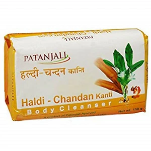 Confezione da 5 sapone corpo Patanjali Haldi Chandan Kanti (75 grammi ogni confezione) - Foto 1 di 1