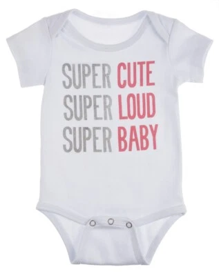 Ganz E8 Baby Girl 0-6 mo Diaper Shirt One Piece - Super Cute, Super Baby ER54131 - Image 1 of 2