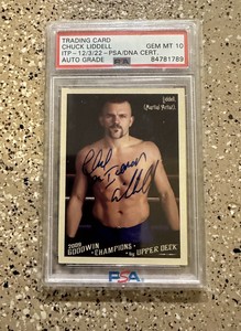 Chuck Liddell Signed RC ROOKIE Auto Inscribed Iceman 2009 UFC Upper Deck PSA 10