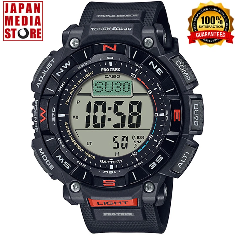 Reloj digital para hombre CASIO PRO TREK PRG-340-1JF negro resistente brújula solar exterior  Foto 1 de 1