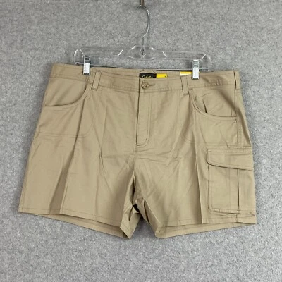 Shorts Cabela's Feminino 16 Bolsos de Carga Bronzeados Cintura Alta Elástico Caminhadas Ao Ar Livre Novo com etiquetas - Imagem 1 de 4