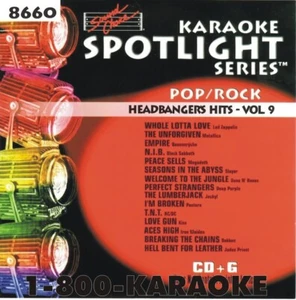 SOUND CHOICE KARAOKE HEADBANGERS v. 9 cdg CD+G SC8660 HARD TO FIND 15 ROCK SONGS - Picture 1 of 2