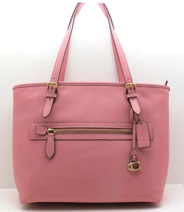 NUEVO Auténtico Bolso de Hombro COACH Taylor Cuero Guijarro Burbuja Goma Rosa/Dorado - Imagen 1 de 8