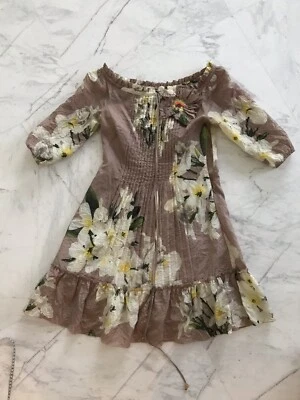 Vestido túnica Blumarine floral beige adornado talla 40 Foto 1 de 4
