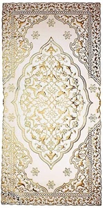 Table Runner Virgin Vinyl, Soft Fabric Design, Size: 16 inch x 33 inch - Picture 1 of 3