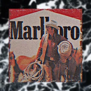 Adesivo decalcomania cowboy western rosso Marlboro - Foto 1 di 5