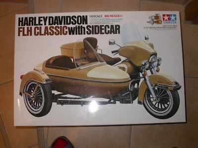 Harley Davidson FLH Classic mit Seitenwagen, Tamiya, 1:6 - Bild 1 von 3