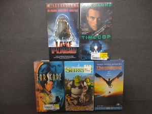Lot VHS - NEW! Lake Placid - Timecop Farscape - Dragonheart - Timecop - Shrek 2 - Foto 1 di 8