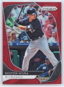 2020 Panini Prizm Keston Hiura #2    Red Milwaukee Brewers