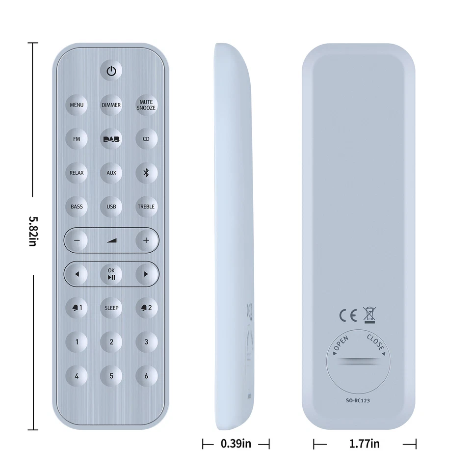 MARKENLOS Fernbedienung für Sonoro SO-RC123 Bluetooth Audio Echo Wand Heimkino