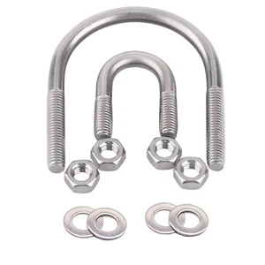 U-Bolts M6 M8 M10 M12 U Bend Screws A2 Stainless Steel U Shaped Bolt Nut Washer - Picture 1 of 22