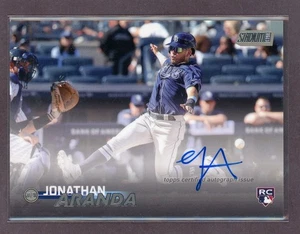 2023 Stadium Club Autographs Jonathan Aranda RC Tampa Bay Rays - Picture 1 of 1