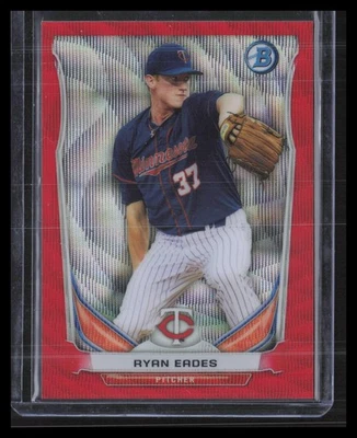 2014 Bowman #BCP8 Ryan Eades Chrome Prospects Red Wave Refractors #/25 - Image 1 of 2