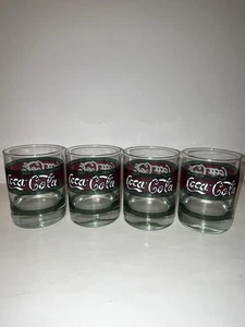 4er Set Vintage Tiffany Stil Coca Cola Buntglas Design Gläser 3,5 Zoll - Bild 1 von 5