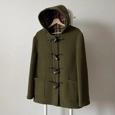 Women’s Vintage Original Montgomery Wool Duffle Coat Size 14 Handmade in England - Image 1 of 4