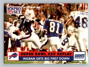 1991 Pro Set XXV Replay Mark Ingram Super Bowl Gets Big First Down #50 - Picture 1 of 2